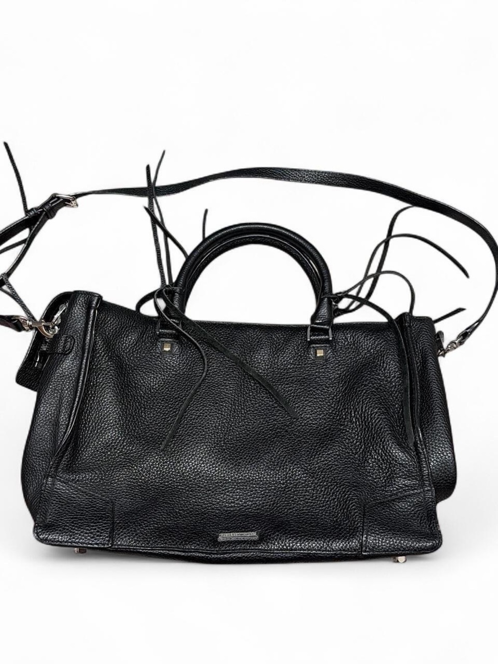 Rebecca Minkoff Black Pebbled Leather Crossbody Satchel